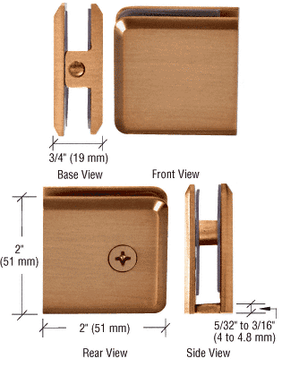 8-Pack H-Shape Glass Clamps - Silver Aluminum Clips For 7-9mm - View #9